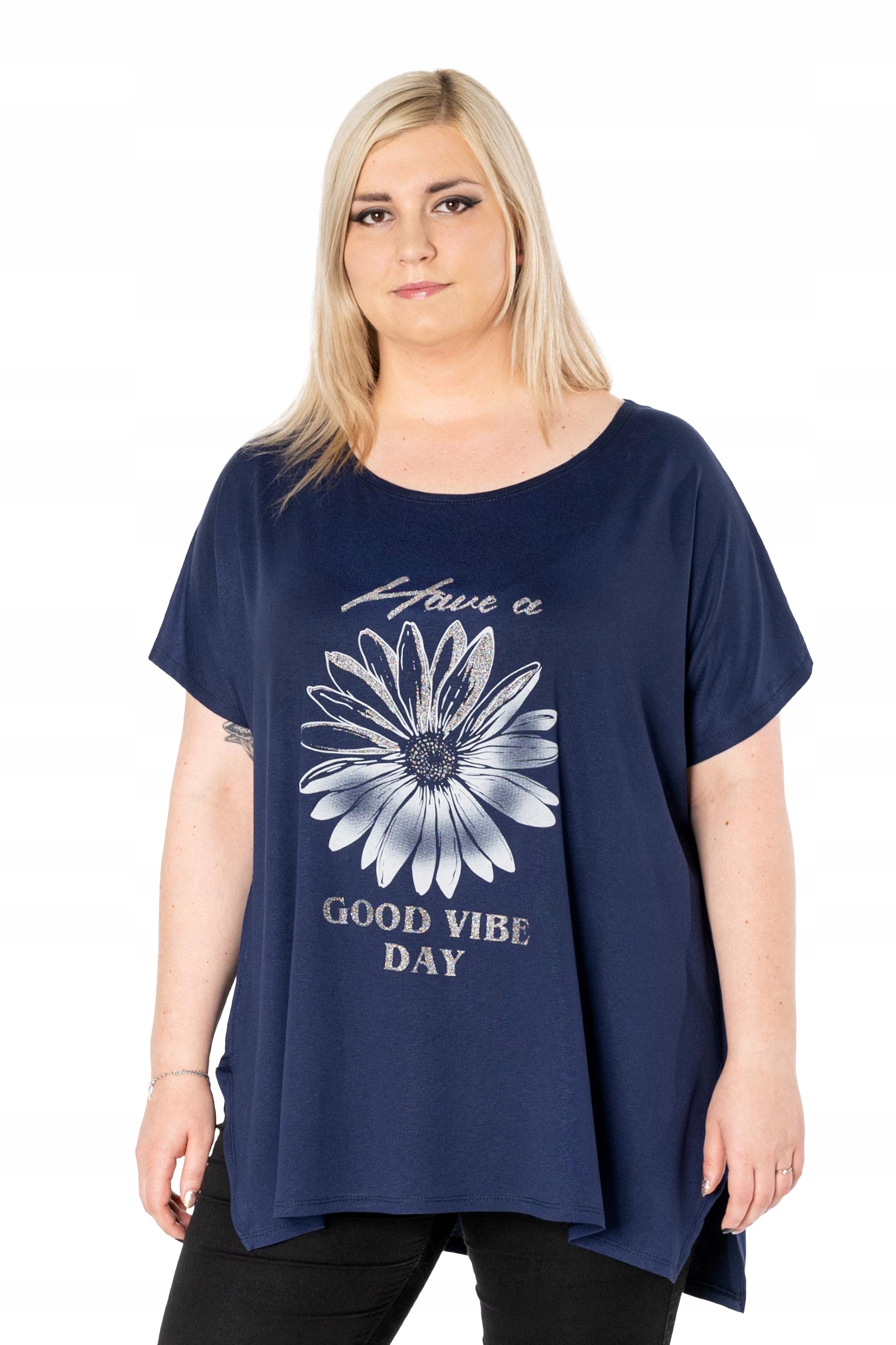 

Duża Długa Bluzka Damska Tunika Oversize 643-2