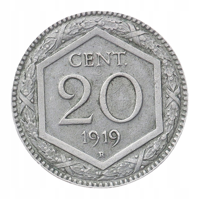 [M33181] Włochy 20 centesimi 1919