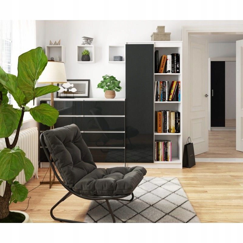 REGAŁ BIUROWY *RÓŻNE KOLORY* ZAMYKANY 8 PÓŁEK 80cm Głębokość mebla 35 cm