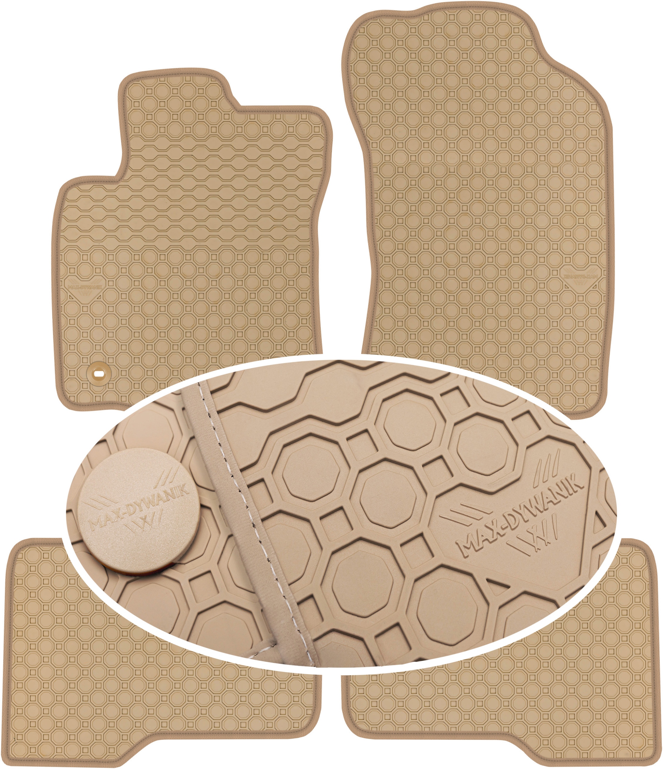 Toyota Hilux VIII Pick-up 2016 Gumové rohože PrimeLiner