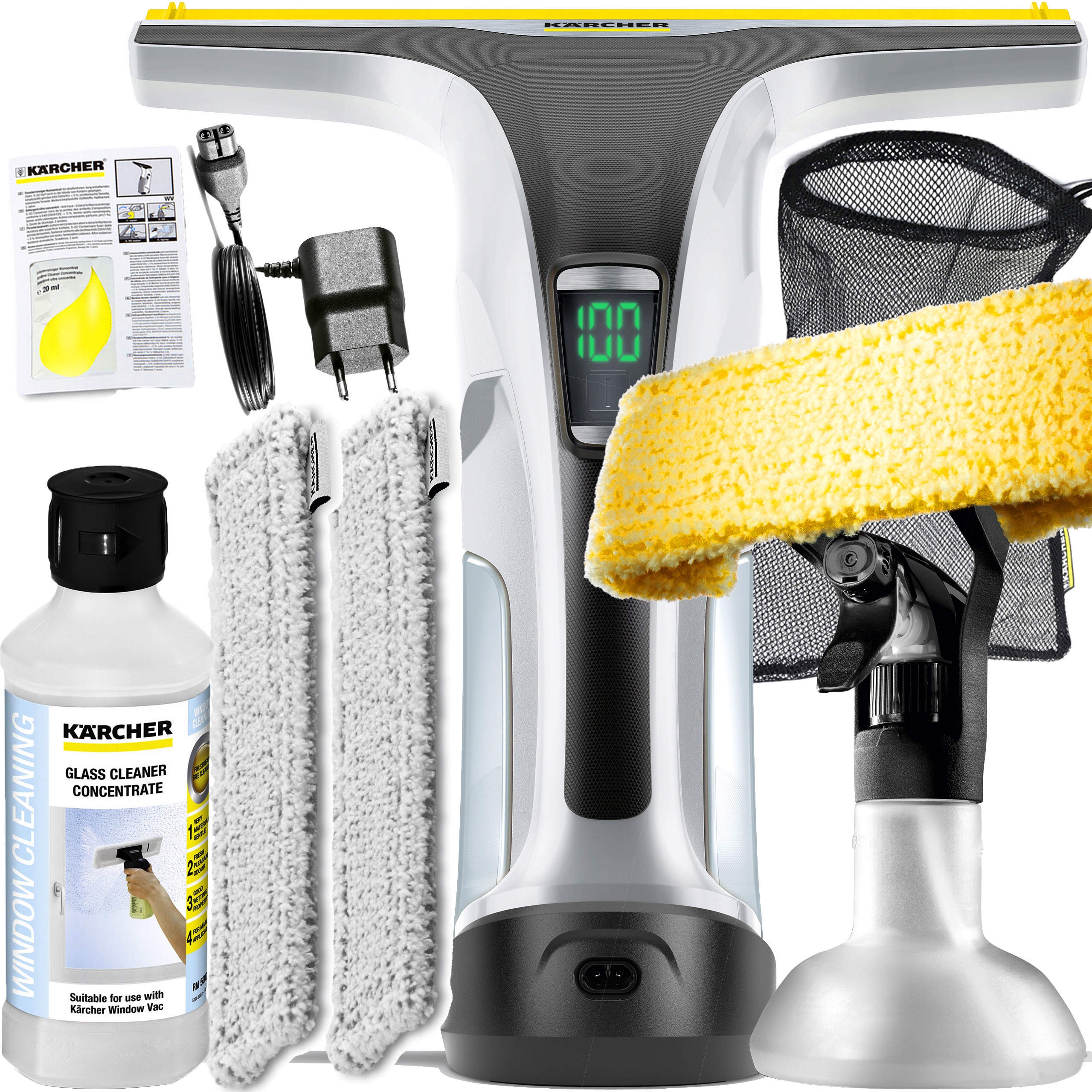 KARCHER WV 6 PLUS MYJKA DO OKIEN SZYB NA ŚWIĘTA XL SPRYSKIWACZ Z PADEM