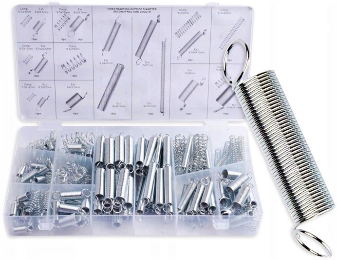 ZESTAW SPRĘŻYN ŚCIĄGAJĄCYCH ROZCIĄGAJĄCYCH 200szt Marka Amio