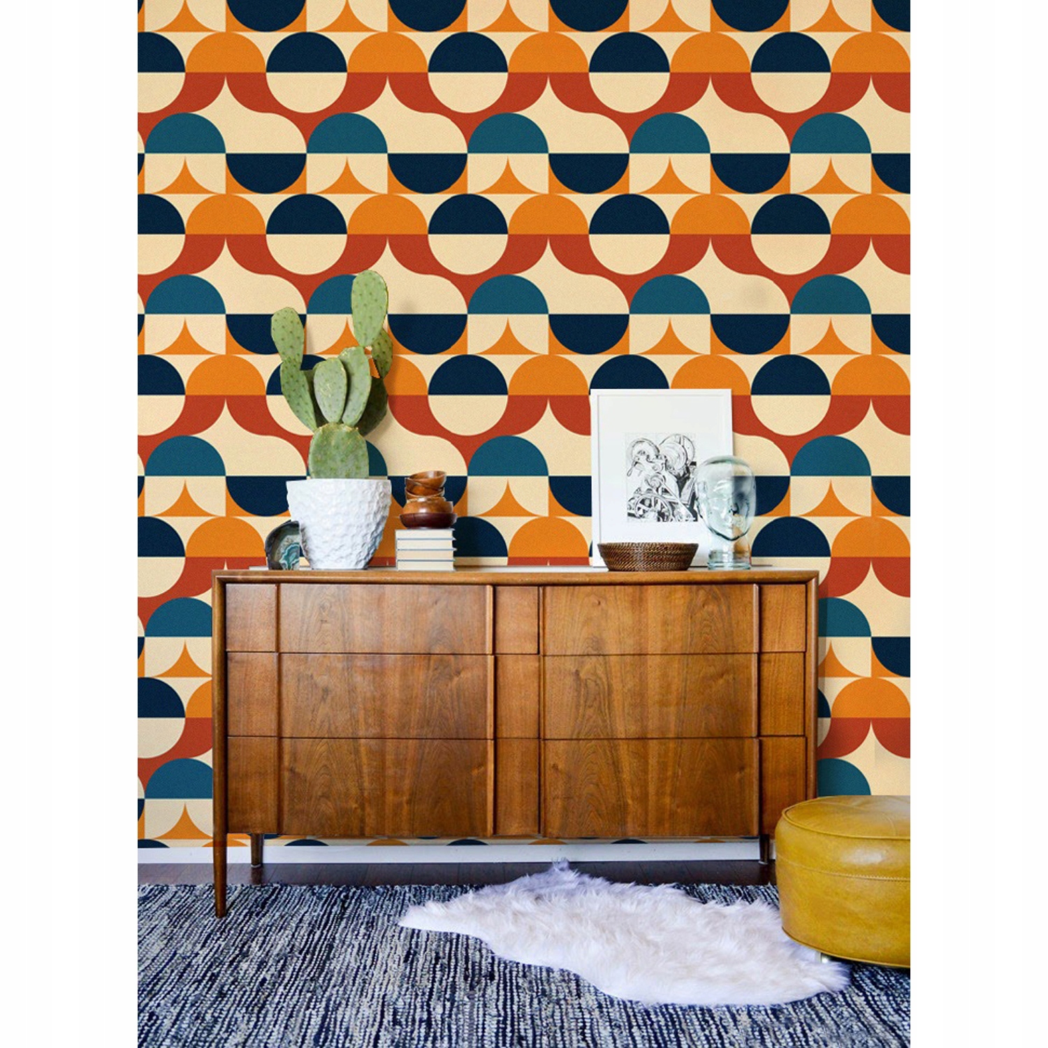 

Tapeta ścienna Regularne kolorowe wzory 250x104 cm