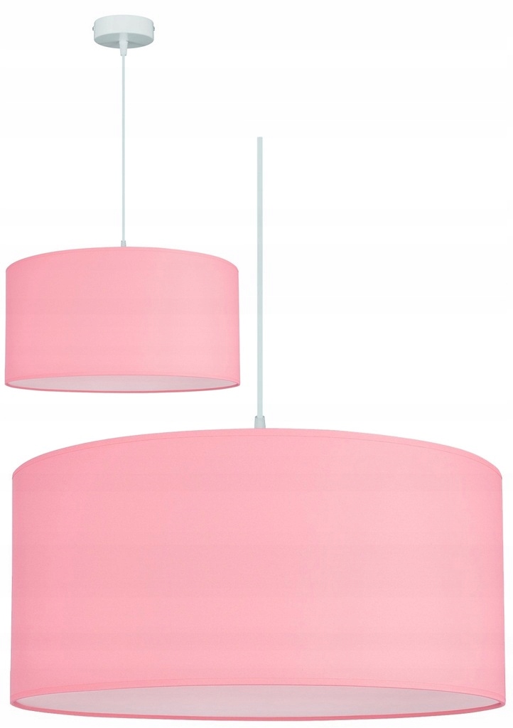 Závěsné Stropní Svítidlo 90 cm Růžové Stínidlo Do Dětského Pokoje Nebo Ložnice