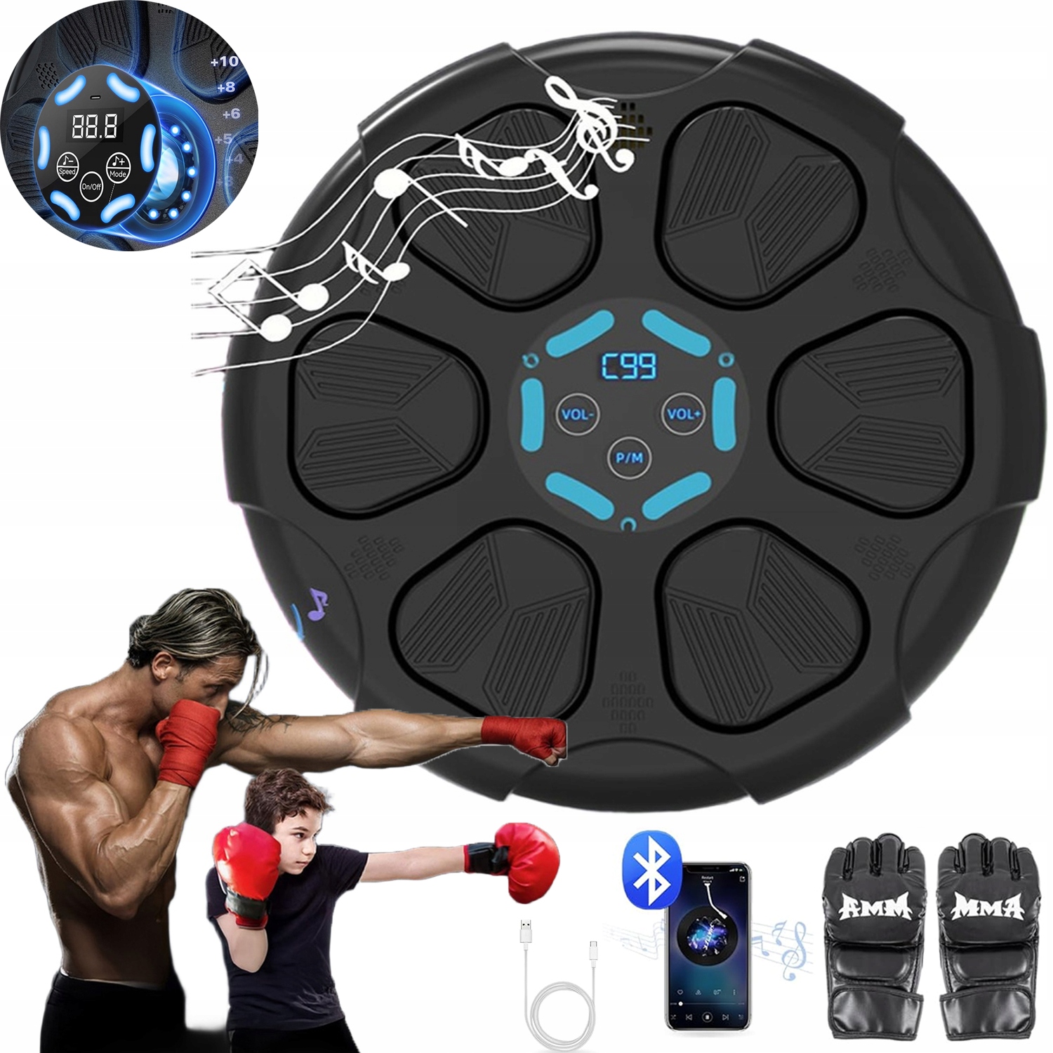 Elektronická Boxovací Deska Bluetooth Rukavice S 9 Rychlostními Režimy