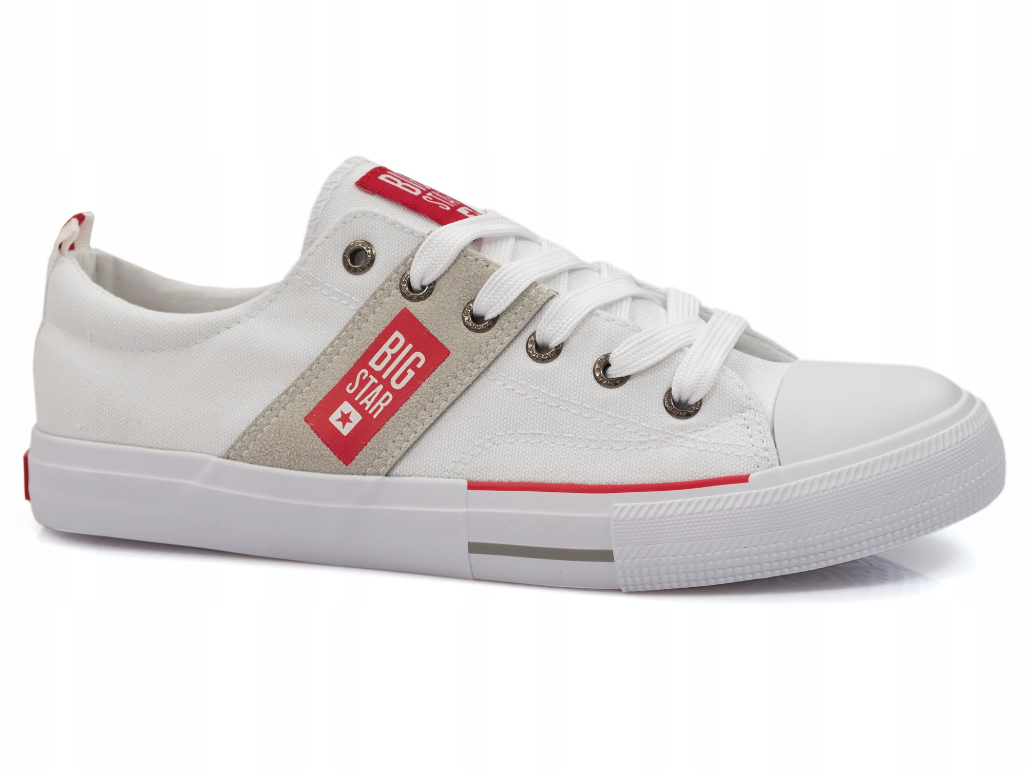 

Białe trampki tekstylne Big Sar męskie sneakersy