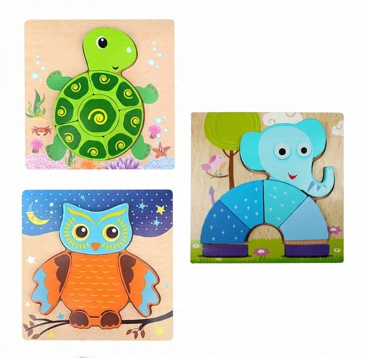 

Puzzle Drewniane Edukacyjne Układanka sorter3wzory