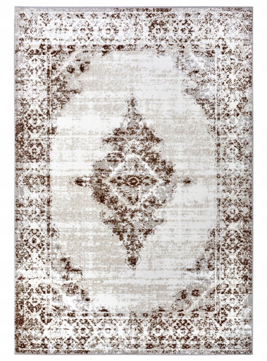 Koberec do obývačky 200x280 cm, mäkký, plyšový, krémovo hnedý