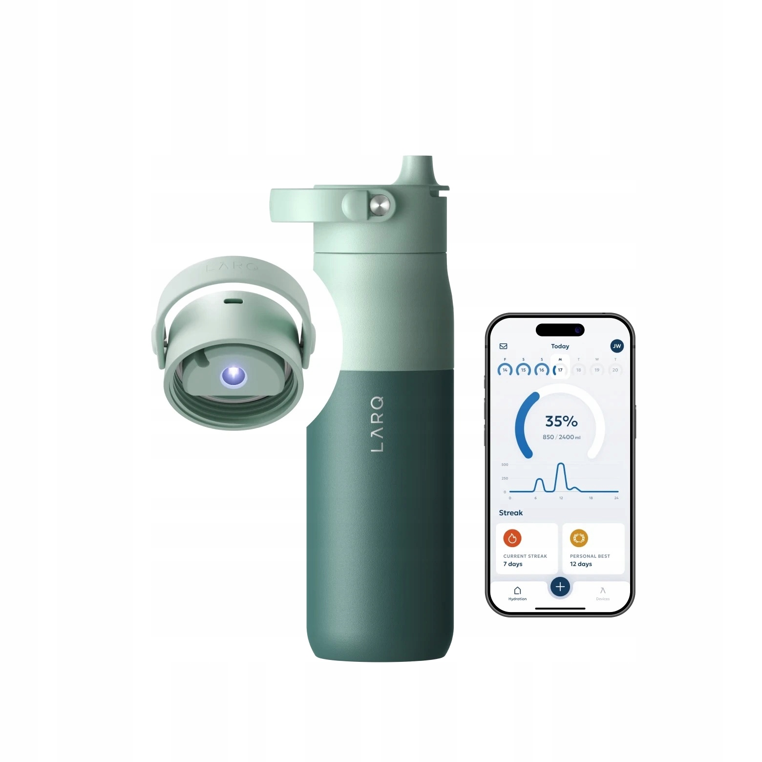 Larq Bottle PureVis 2 Inteligentní samočistící filtrační láhev 680 ml