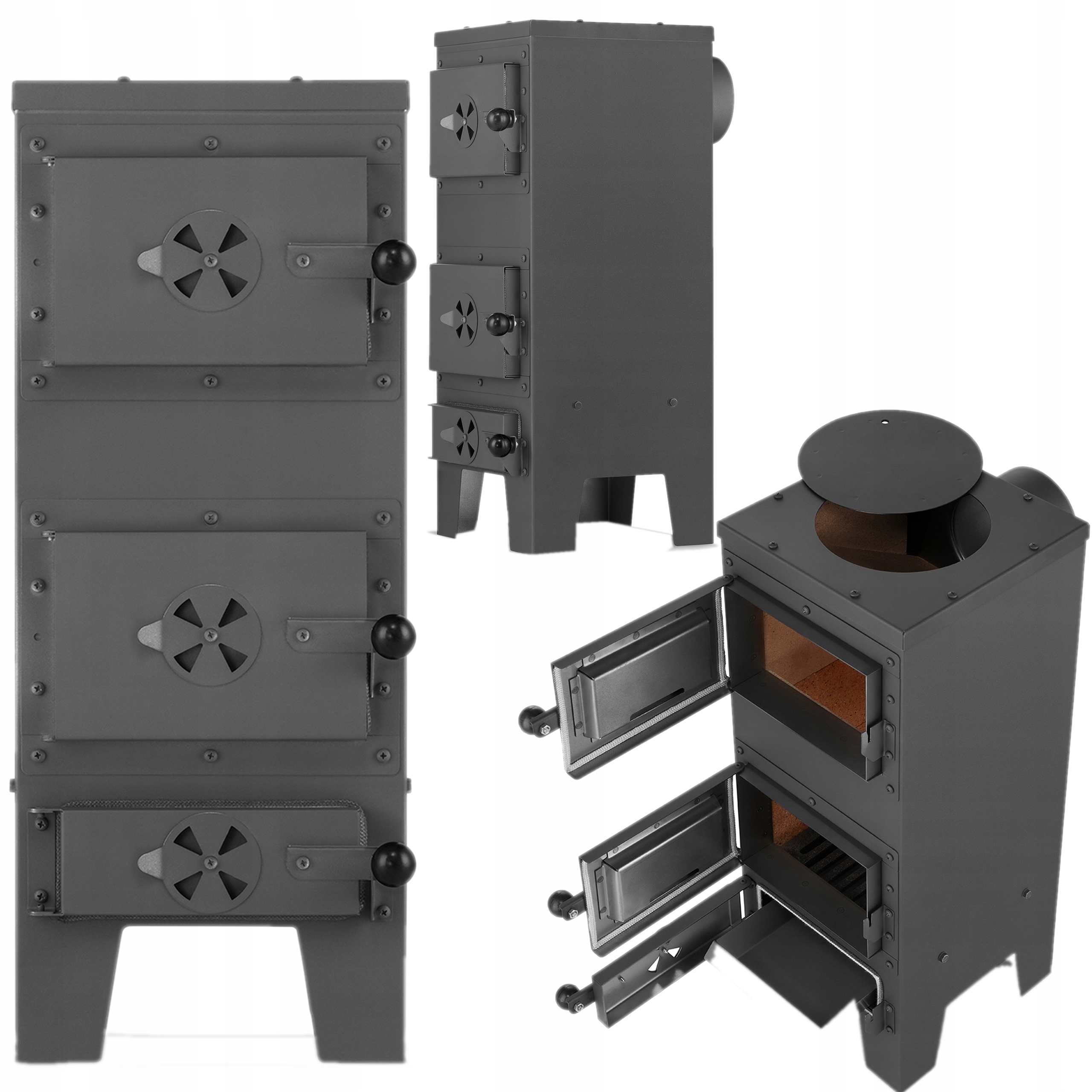 liatinový krb Piec koza Piecyk šamotový poľský 7,1 kW Pevný 30 Kg