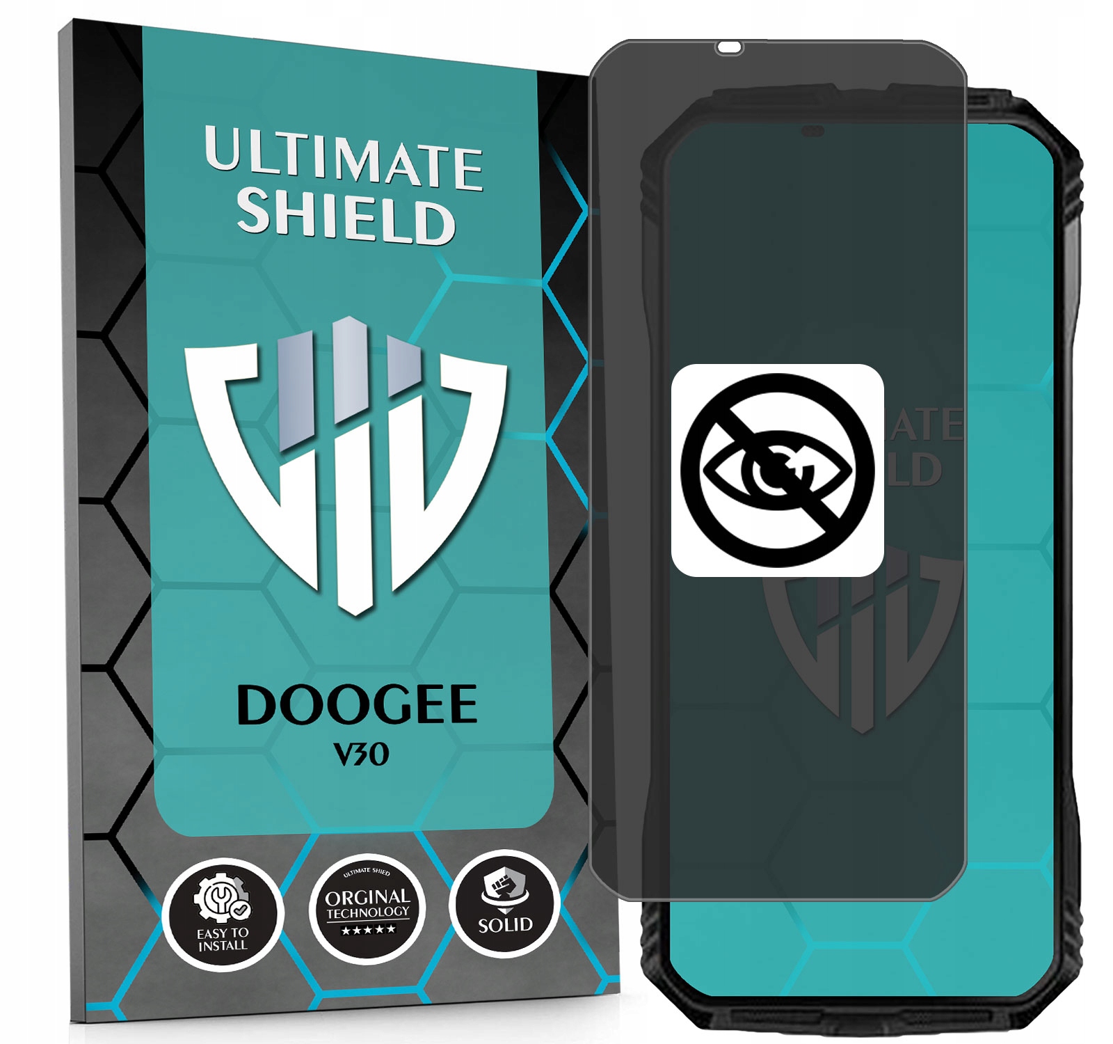 Sklo 5D Privacy Private Anti-spy Pro Doogee V30 Hydrogelové Matné