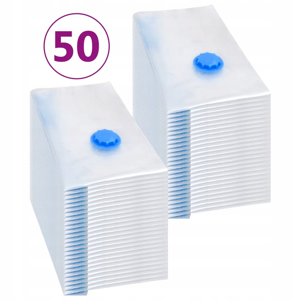 Levně vidaXL Vakuové cestovní sáčky na oblečení, 60 x 40 cm, 50 ks