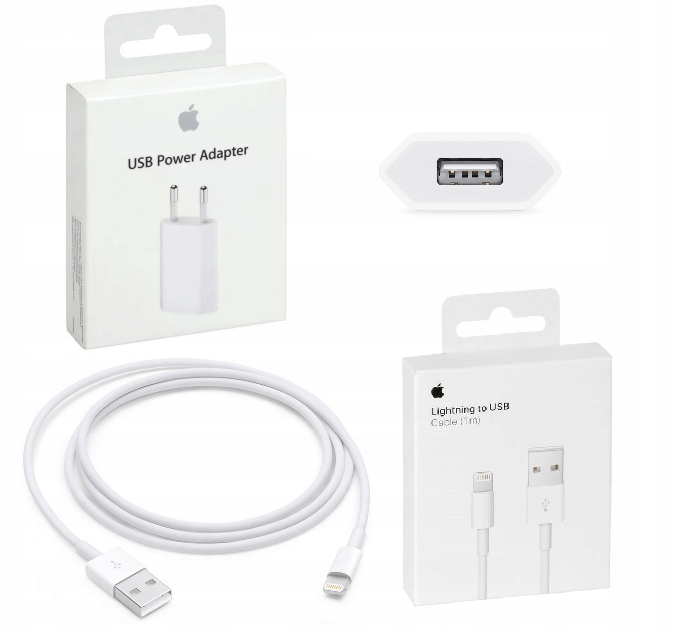 

Zestaw Ładowarka+kabel Iphone Lightning 6 7 8 X Se