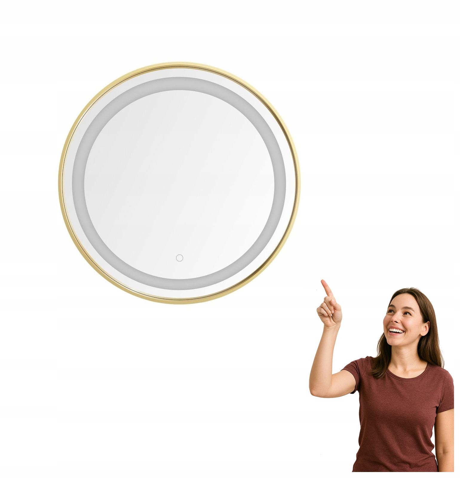 Okrúhle kúpeľňové zrkadlo s Led podsvietením 24W D251801 Zuma Line