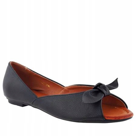 Baleriny czarne z kokardką r.37