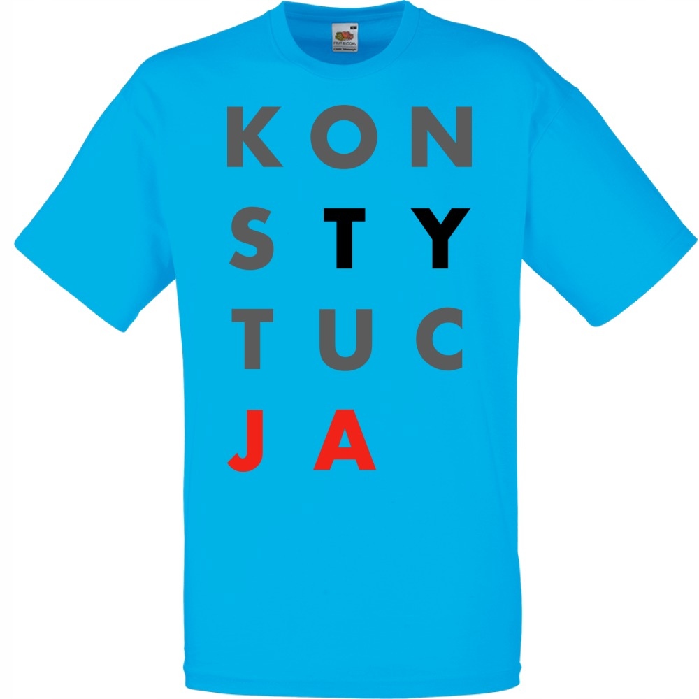 

koszulka konsTYtucJA demokracja duży nadruk A3 XL