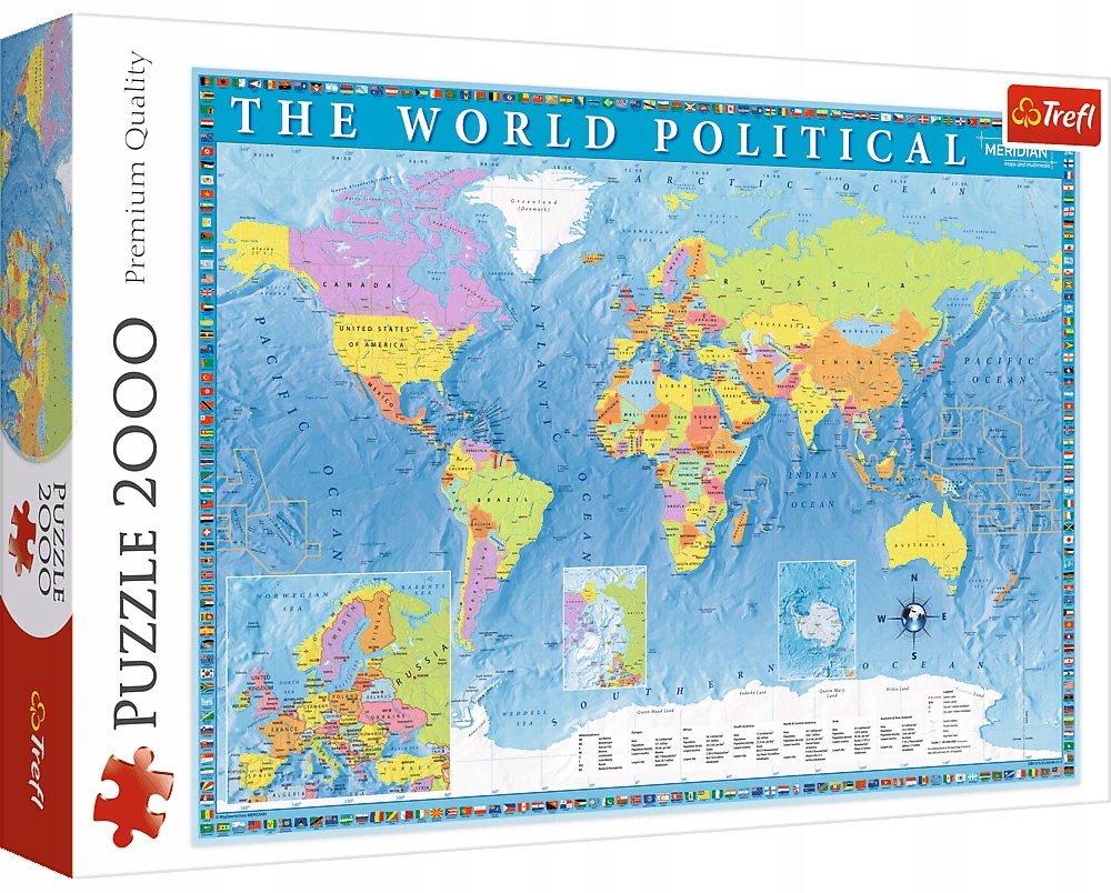 

Trefl Puzzle 2000 | Polityczna Mapa Świata | 27099