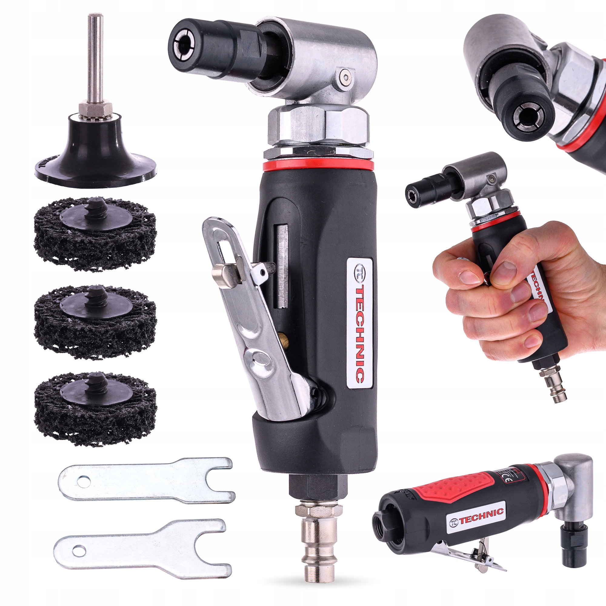 Pneumatická třecí bruska pro odstraňování rzi 6 mm brusné kotouče