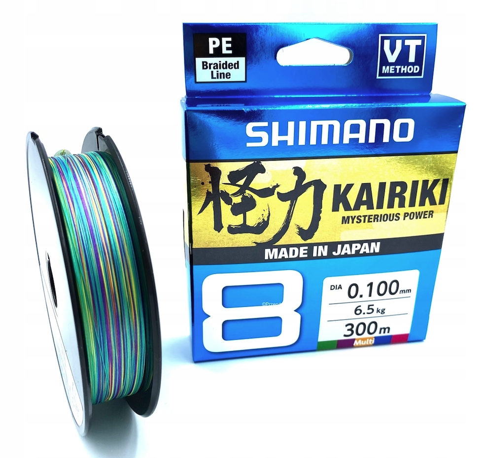 Shimano Kairiki 8 0,100MM 300M Multicolor