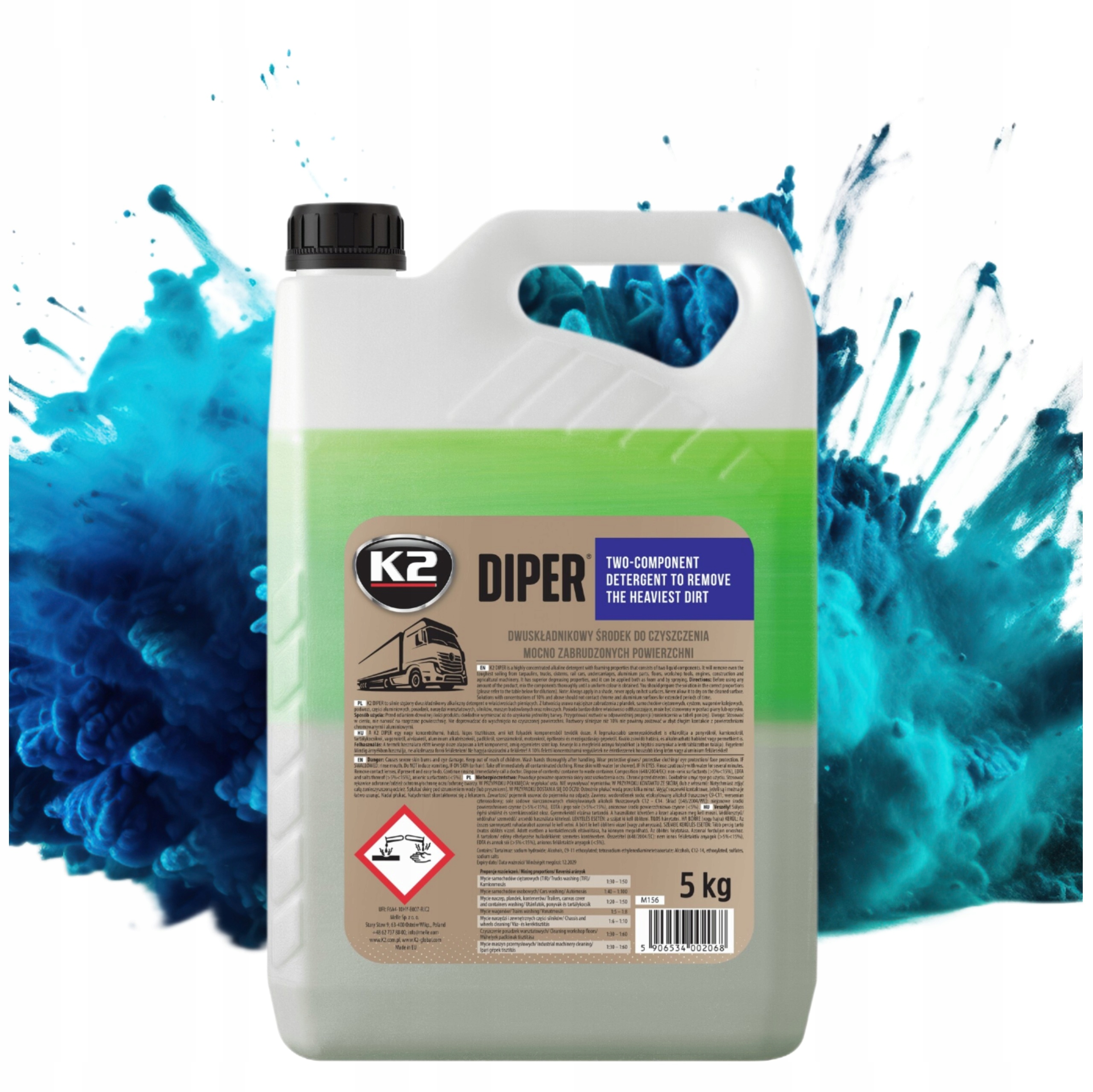 K2 Diper 5L Silná aktivní pěna pro mytí nákladních automobilů