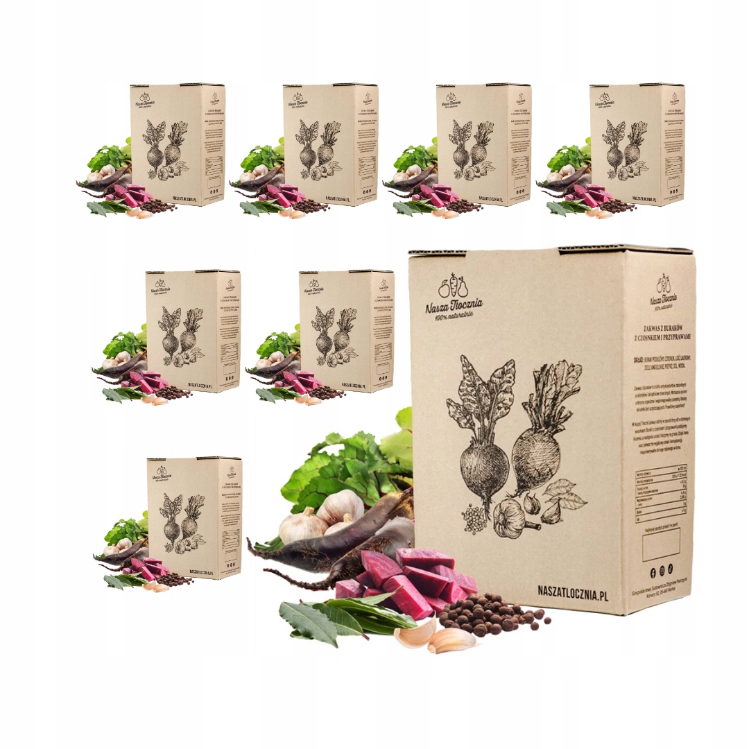 Levně Vánoční sada Kvásek z červené řepy Živý nepasterizovaný lisovaný 8 x 3L