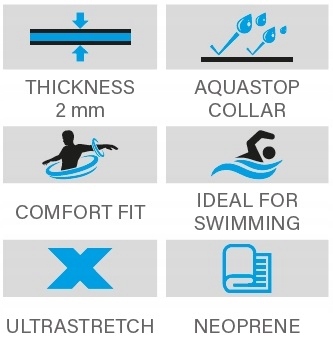 Koszulka neoprenowa żyleta SEAC FIT męska 2 mm S Model Fit 2.0