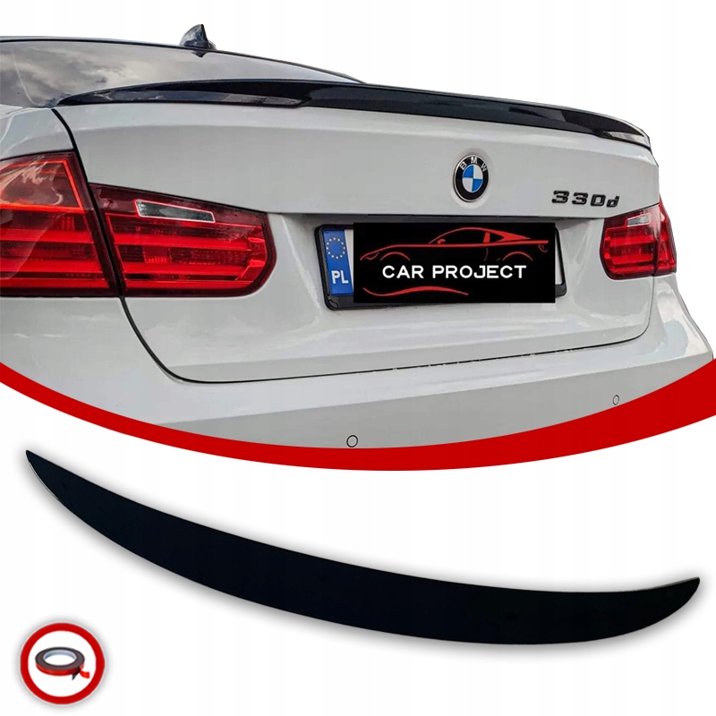 Bmw F30 Zadní Krytka Spoileru Mp Look Černý Lesk