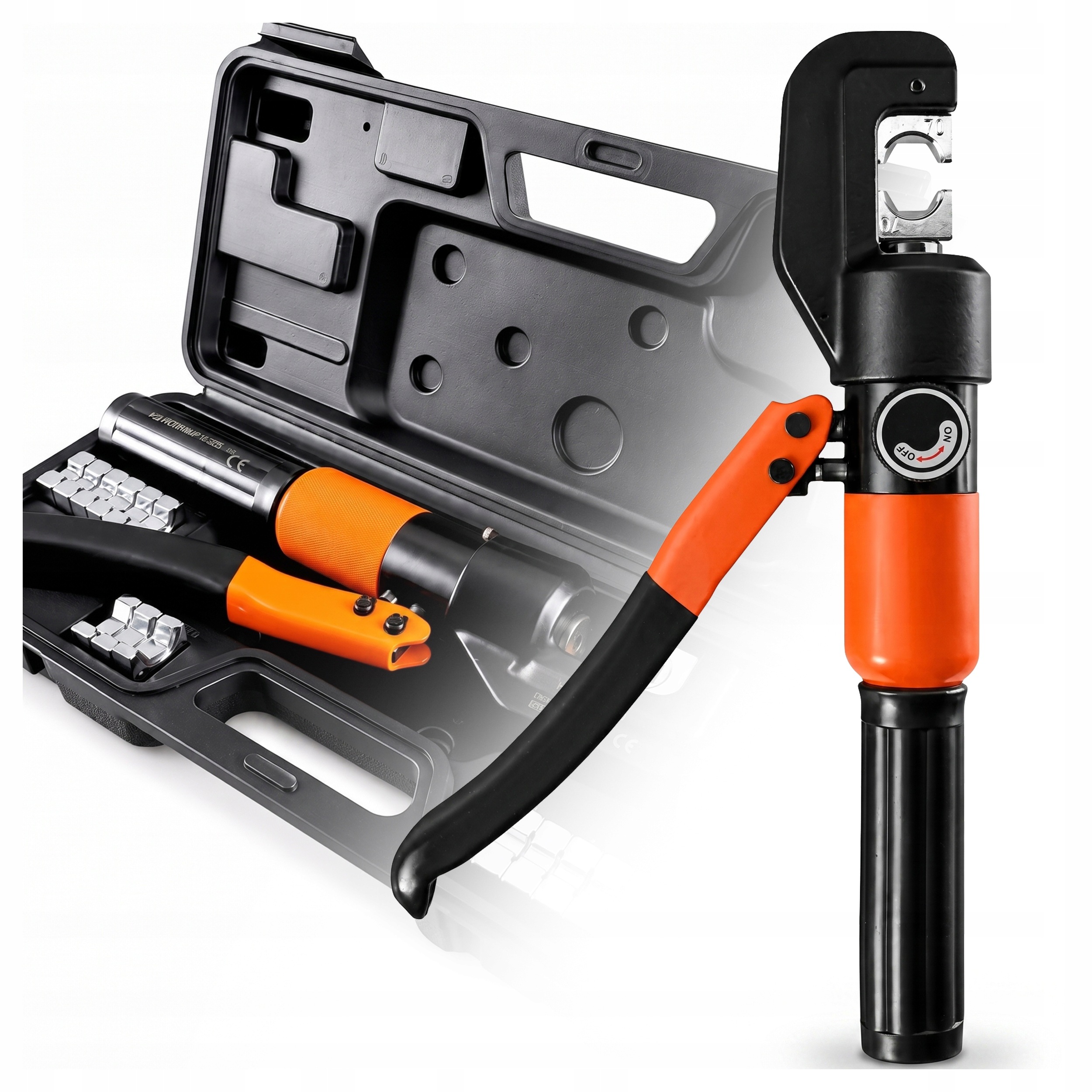 Zaciskarka Do Tulejek Kabli Hydrauliczna – 60kN Matryce 4–70 mm2 Etui