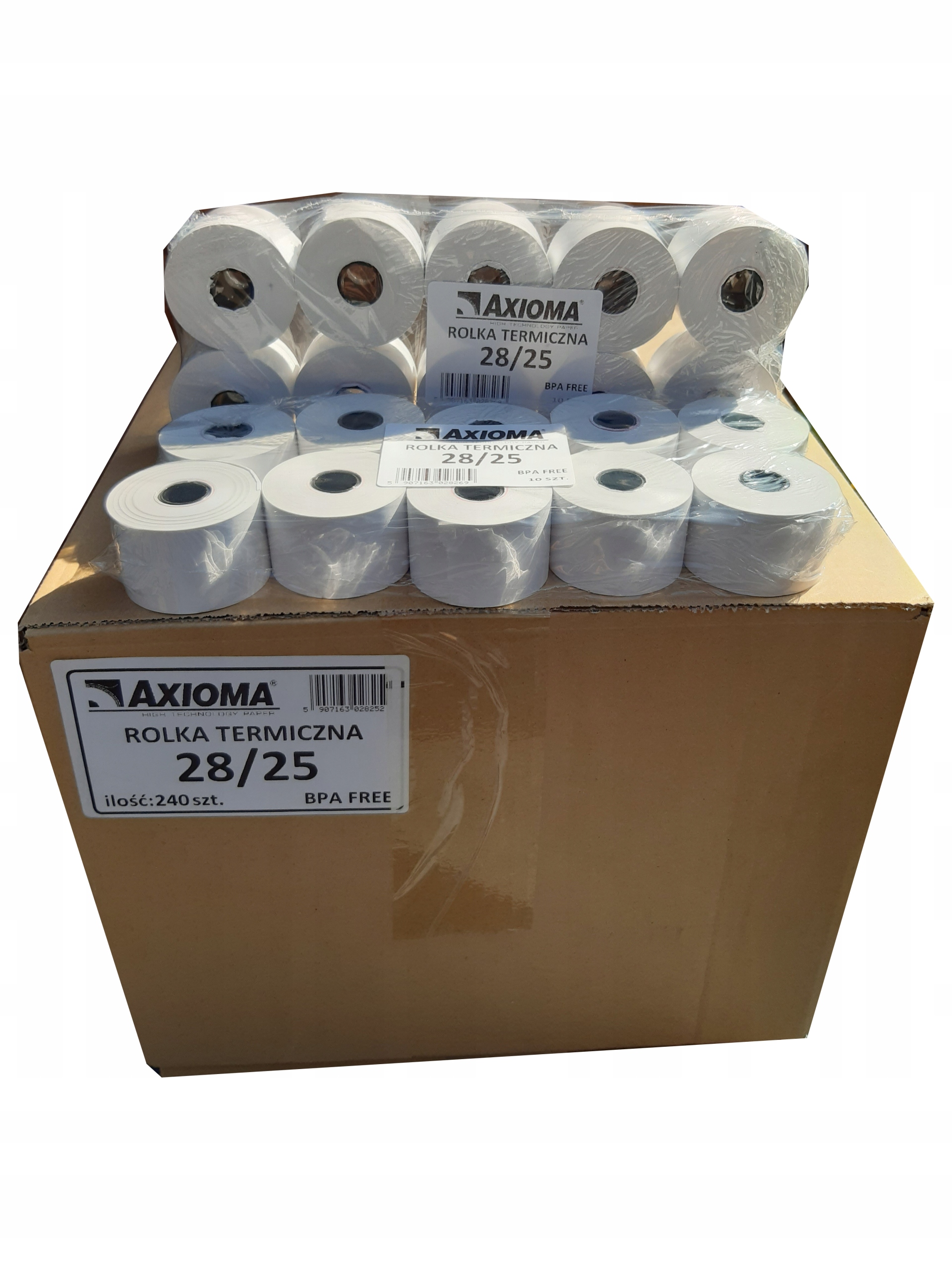 

Rolki Termiczne Do Kas 28x25 rolka Karton 240 szt