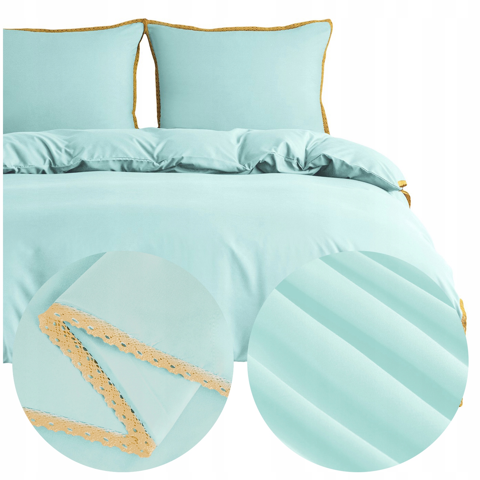 Povlečení s krajkou Jednolita 200 x 220 3 dílů, klasické mikrovlákno Brandon