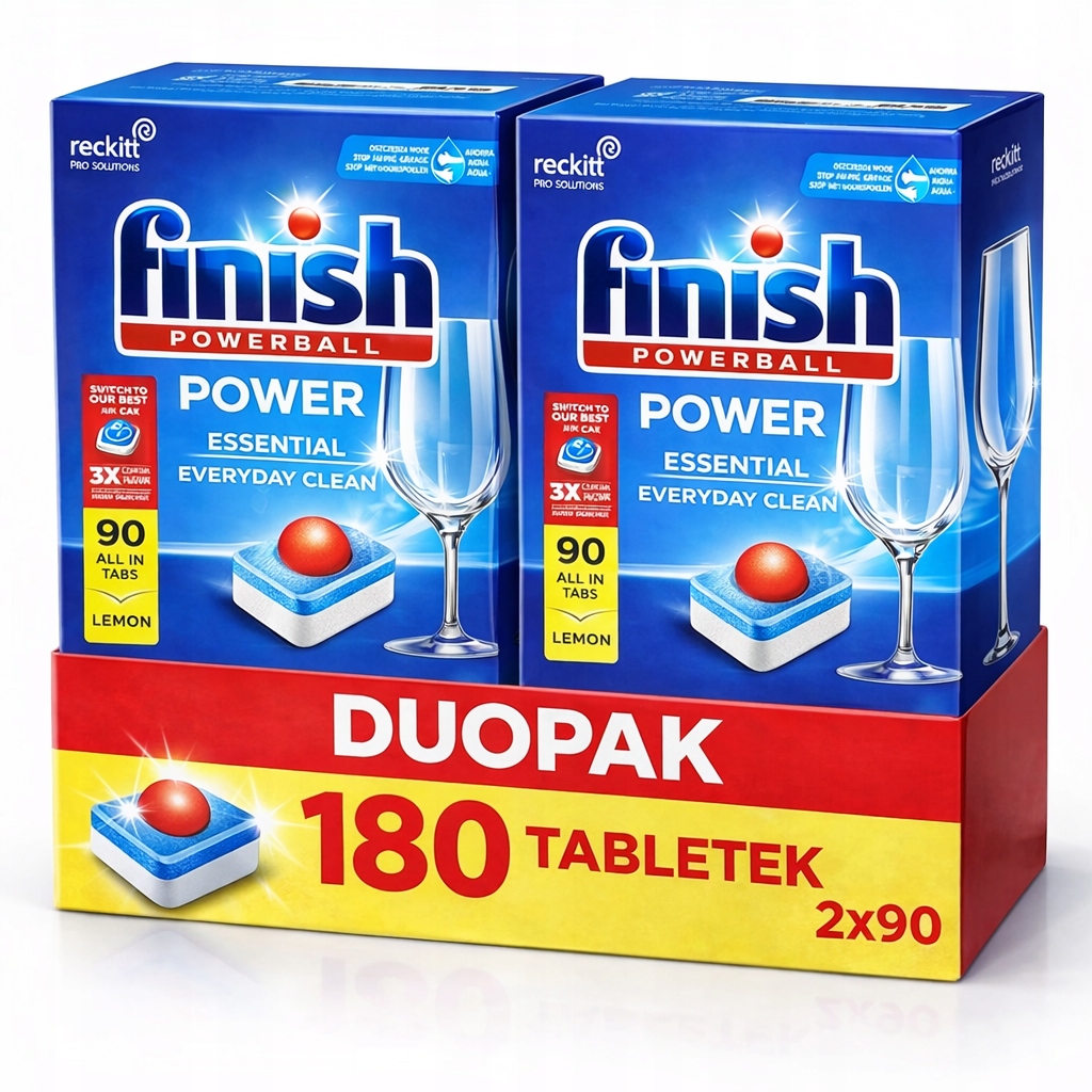 Finish Power Essential Lemon tabletki do zmywarki 180 szt.