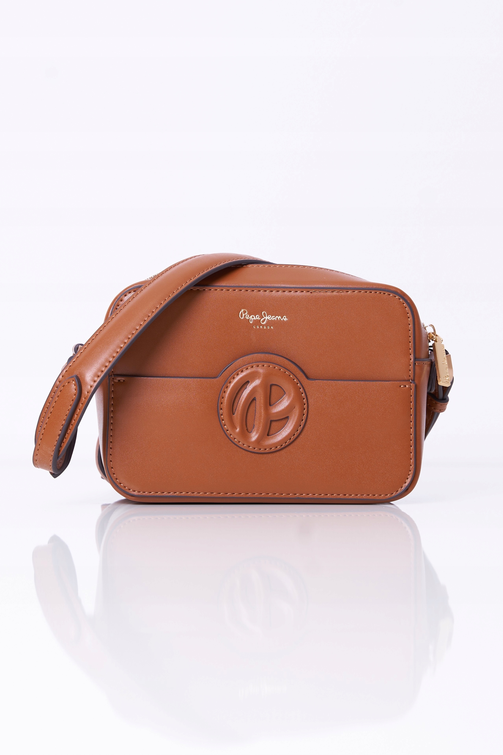 Pepe Jeans kabelka přes rameno eko kůže hnědá