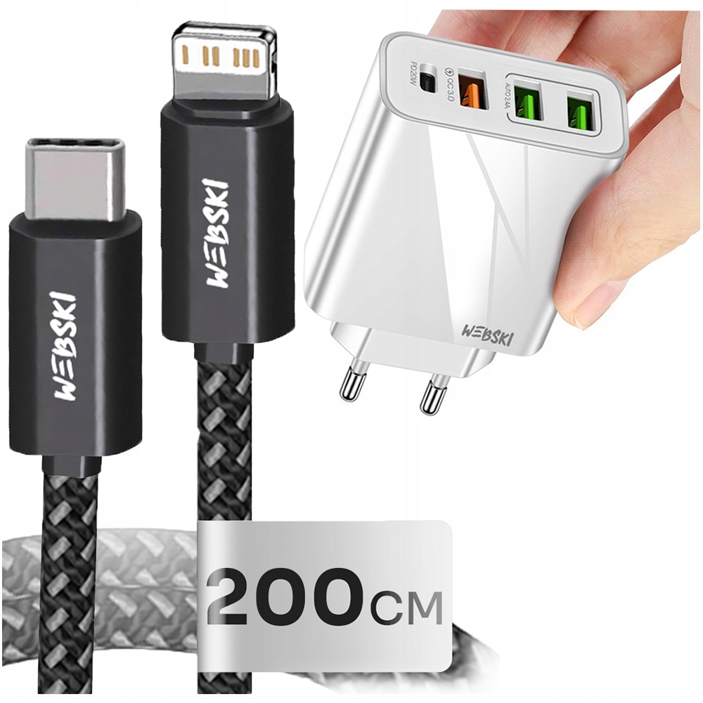 SZYBKA ŁADOWARKA do IPHONA IPHONE USB C 36W +KABEL