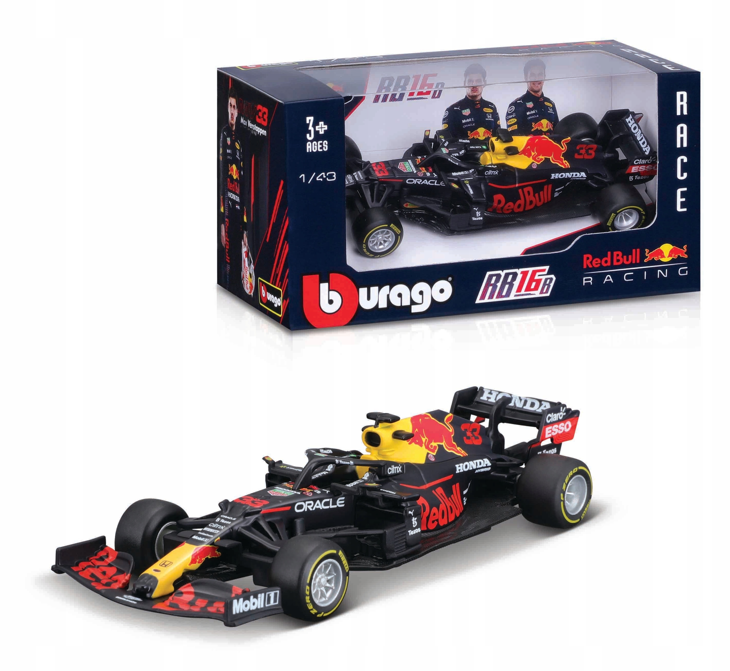 

Bolid F1 Red Bull RB16B Verstappen 1:43 Bburago