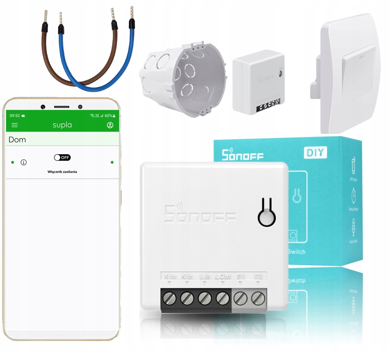 

Sonoff Mini R2 Przekaźnik Wifi Dopuszkowy Supla