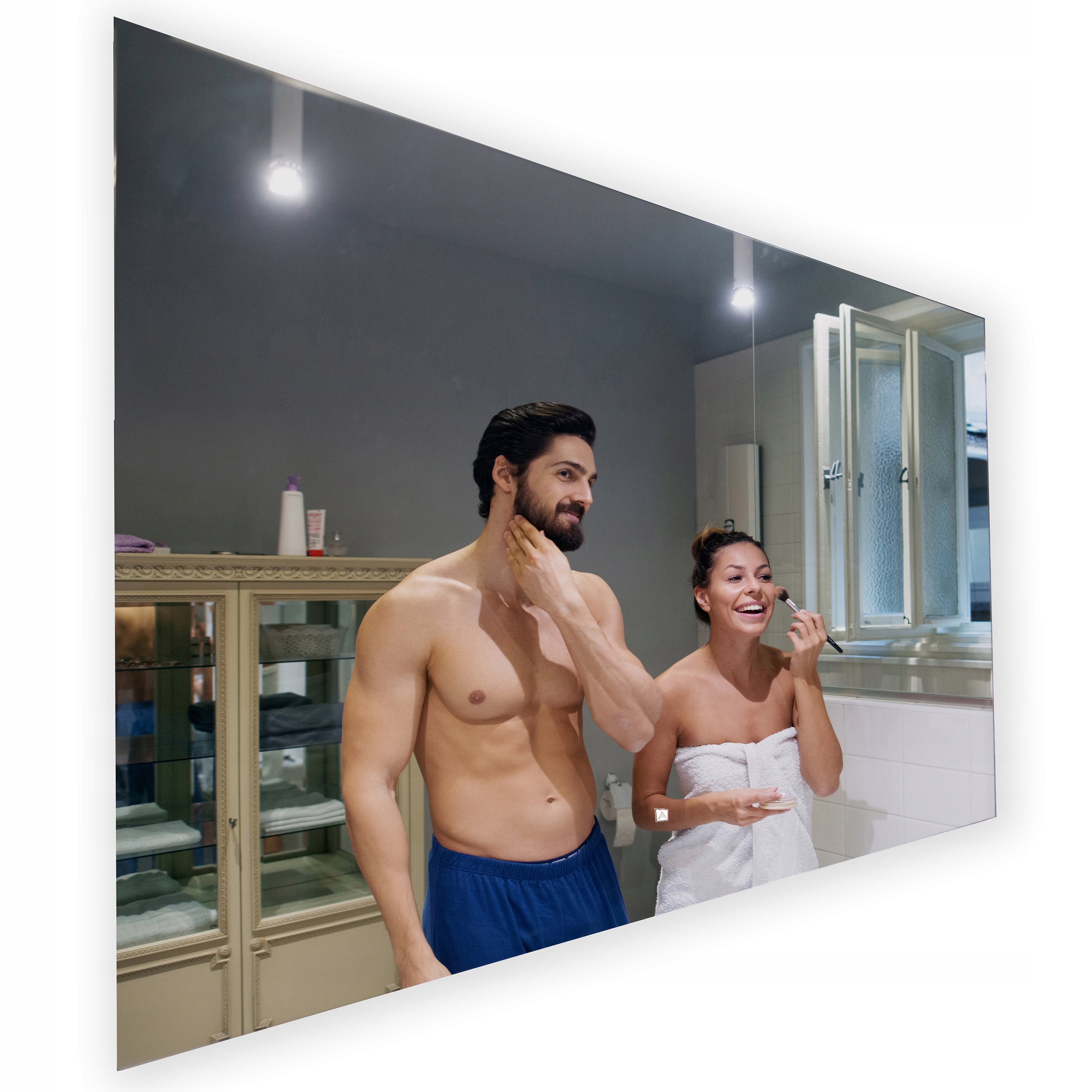 

Lustro Łazienkowe Podświetlane Led Dotyk 100x90 cm