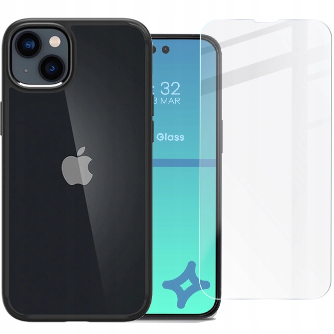 

Etui szkło do iPhone 14, Spigen case plecki