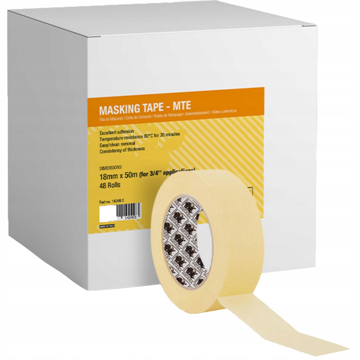 МАЛЯРСЬКА СТРІЧКА 18ММ 50М ІНДАСА 48ПКС