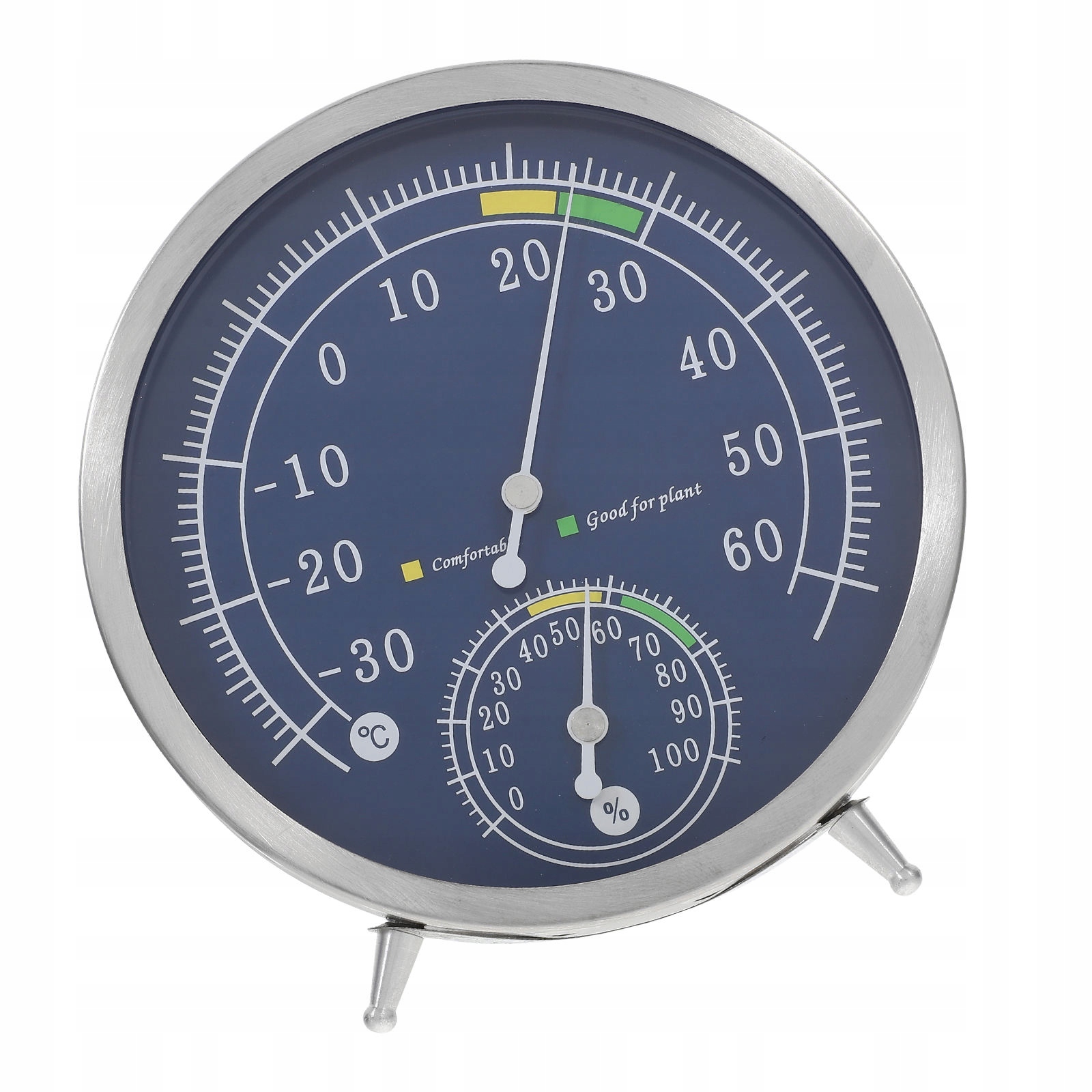 PRZYJAZNY DLA UŻYTKOWNIKA TERMO HIGROMETR ZE STALI NIERDZEWNEJ DO DOKŁADNEGO UŻYTKU DOMOWEGO