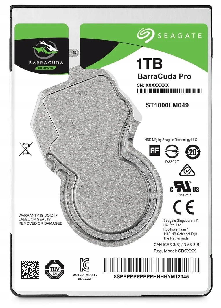 Seagate Barracuda Pro 1TB 7.2k 128MB Sata III 2.5'' ST1000LM049