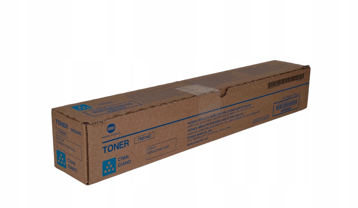 Toner Konica Minolta TN-514 A9E8450 C Originál C458 C558 C658 Cyan