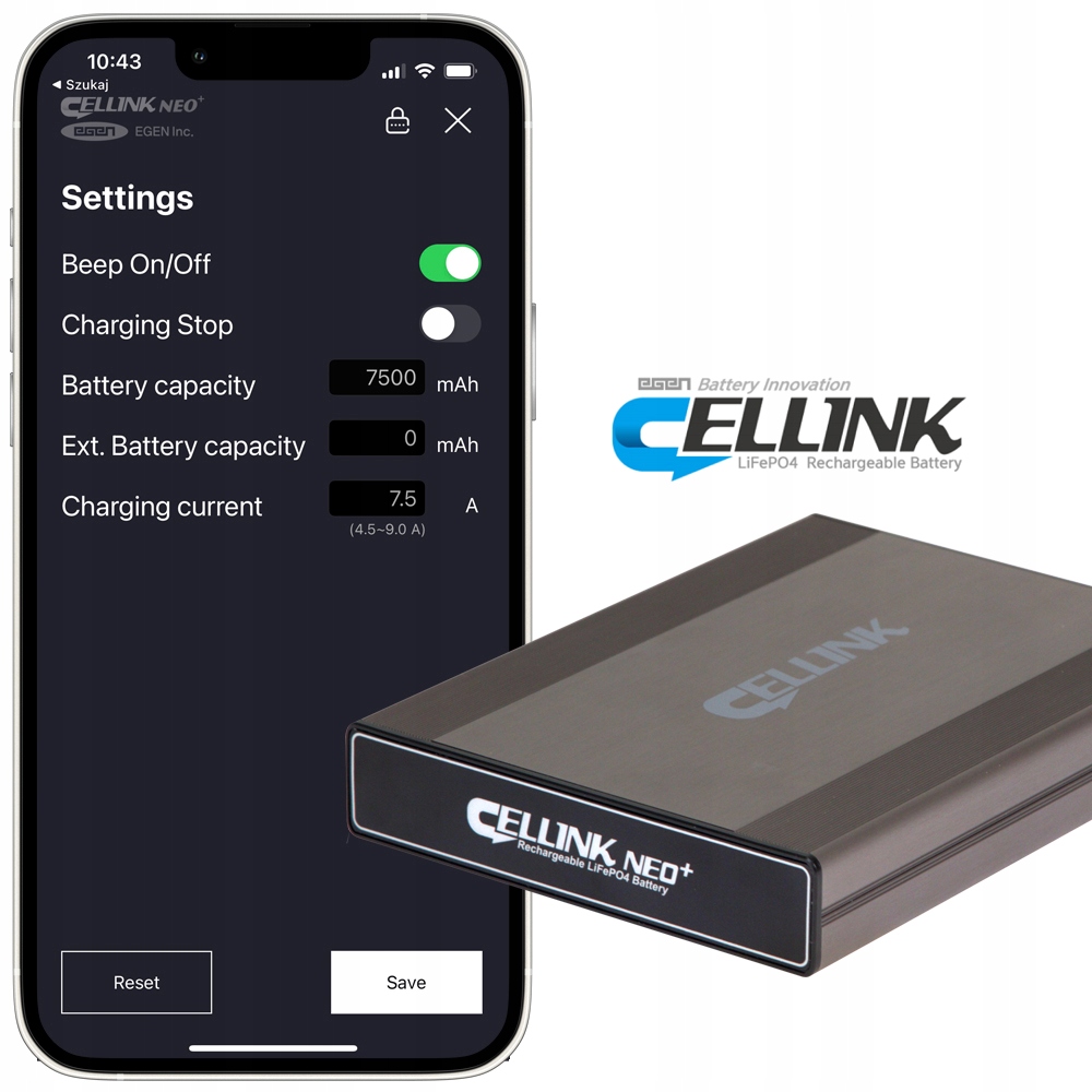 Powerbank do KAMER SAMOCHODOWYCH Cellink NEO8+S Materiał obudowy aluminium