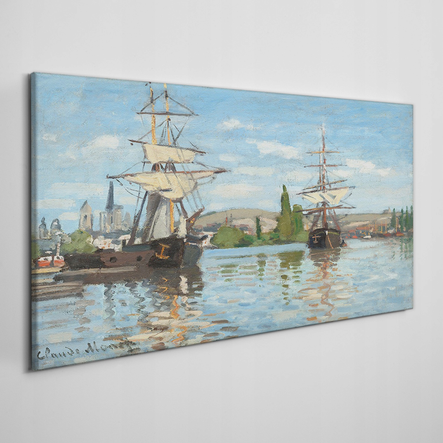 

Obraz na płótnie Statki jazda sekwana Monet 140x70