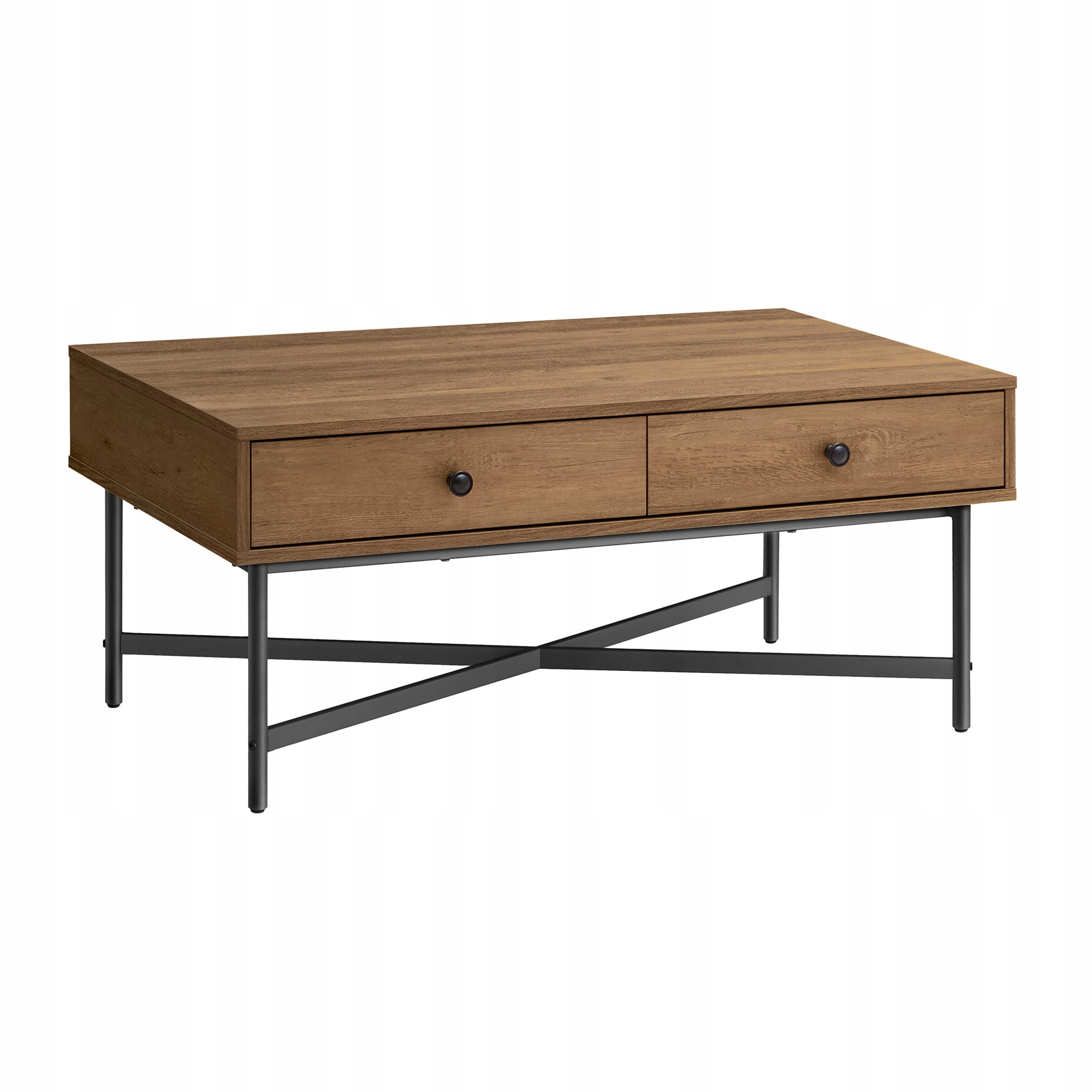 Stolek, lavice, rustikální industriální stůl se zásuvkami