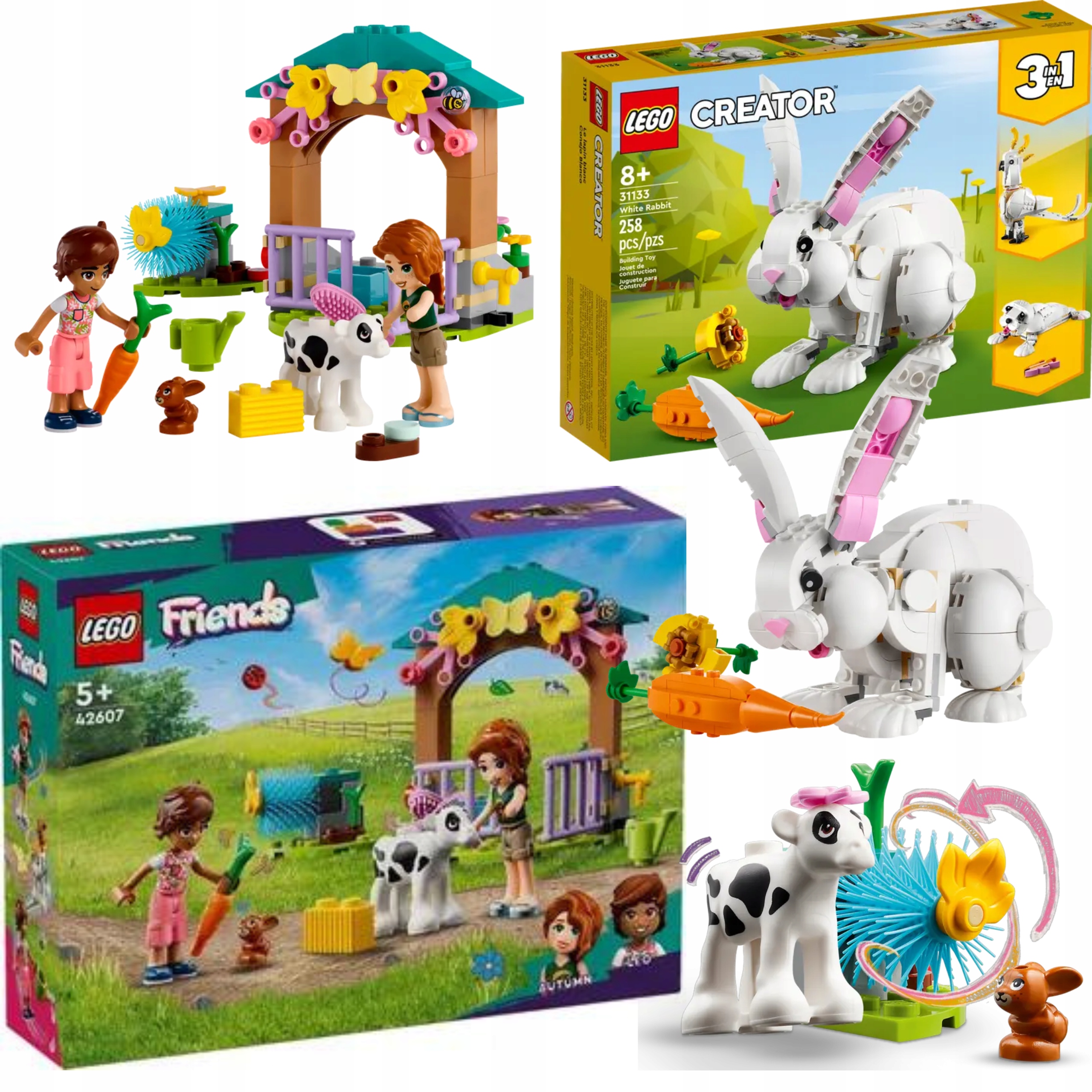 Lego Friends 42607 Lego Creator 31133 Bílý Králík Velikonoční Set
