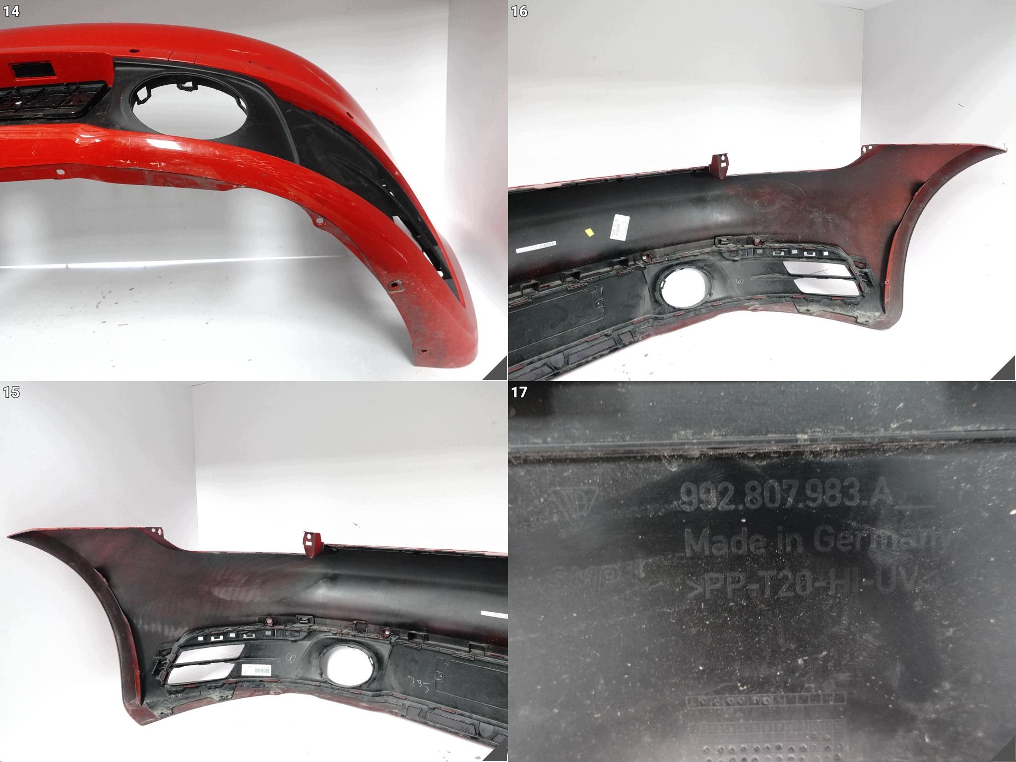 PORSCHE 992 911 CARRERA S SPORT C2 / C4 19- bumper SPOILER diffuser rear part PDC
