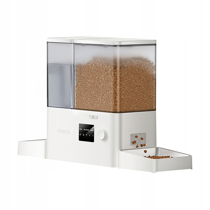 Levně Dávkovač krmiva 2v1 Rojeco WiFi verze (bílý)