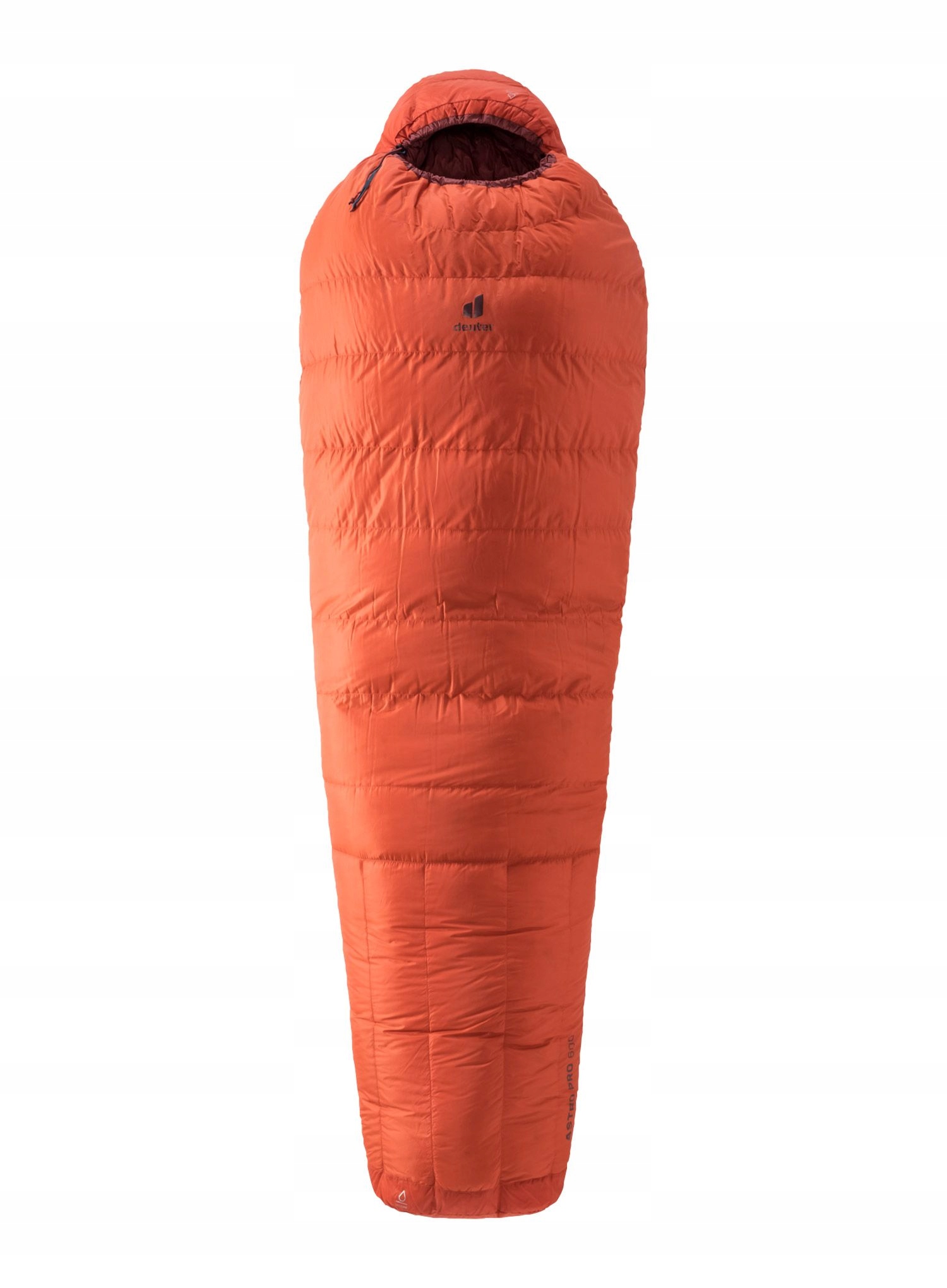Dámský péřový spací pytel Deuter Astro Pro 600 Sl (175 cm) paprika Levá