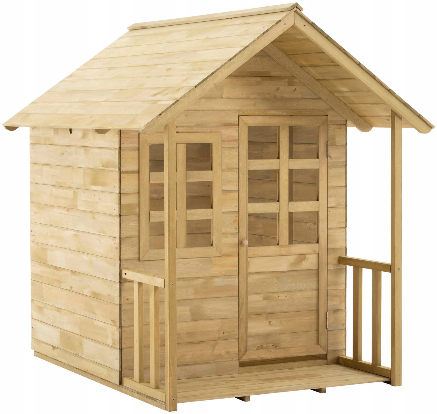 

Drewniany Domek Ogrodowy Z Werandą Modułowy dzieci