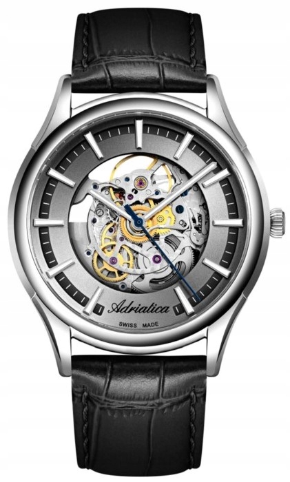 Nové Originální Pánské Hodinky skeleton Adriatica A8328.5217SA na řemínku